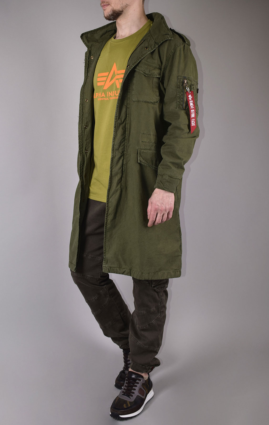 Ветровка ALPHA INDUSTRIES M-65 COAT LW dark olive 
