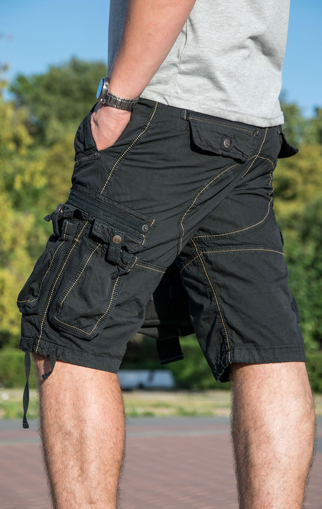 Шорты карго ALPHA INDUSTRIES TERMINAL black 