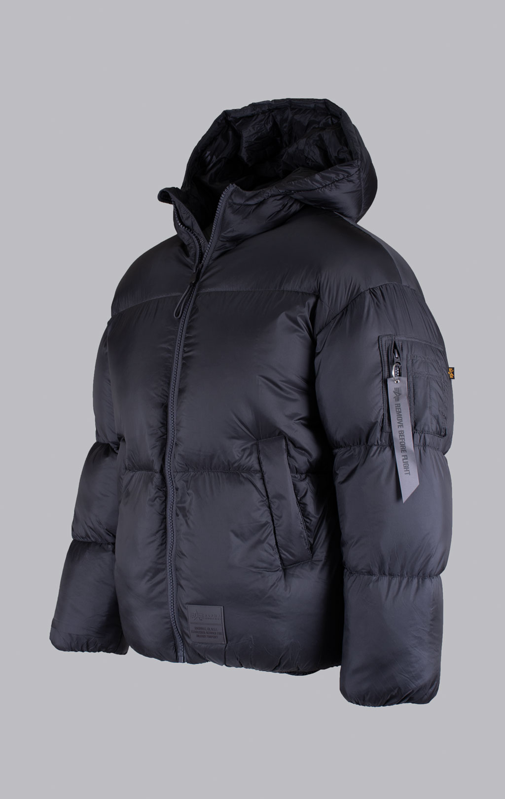Куртка-пуховик ALPHA INDUSTRIES CLOUD PUFFER BOMBER vintage grey 