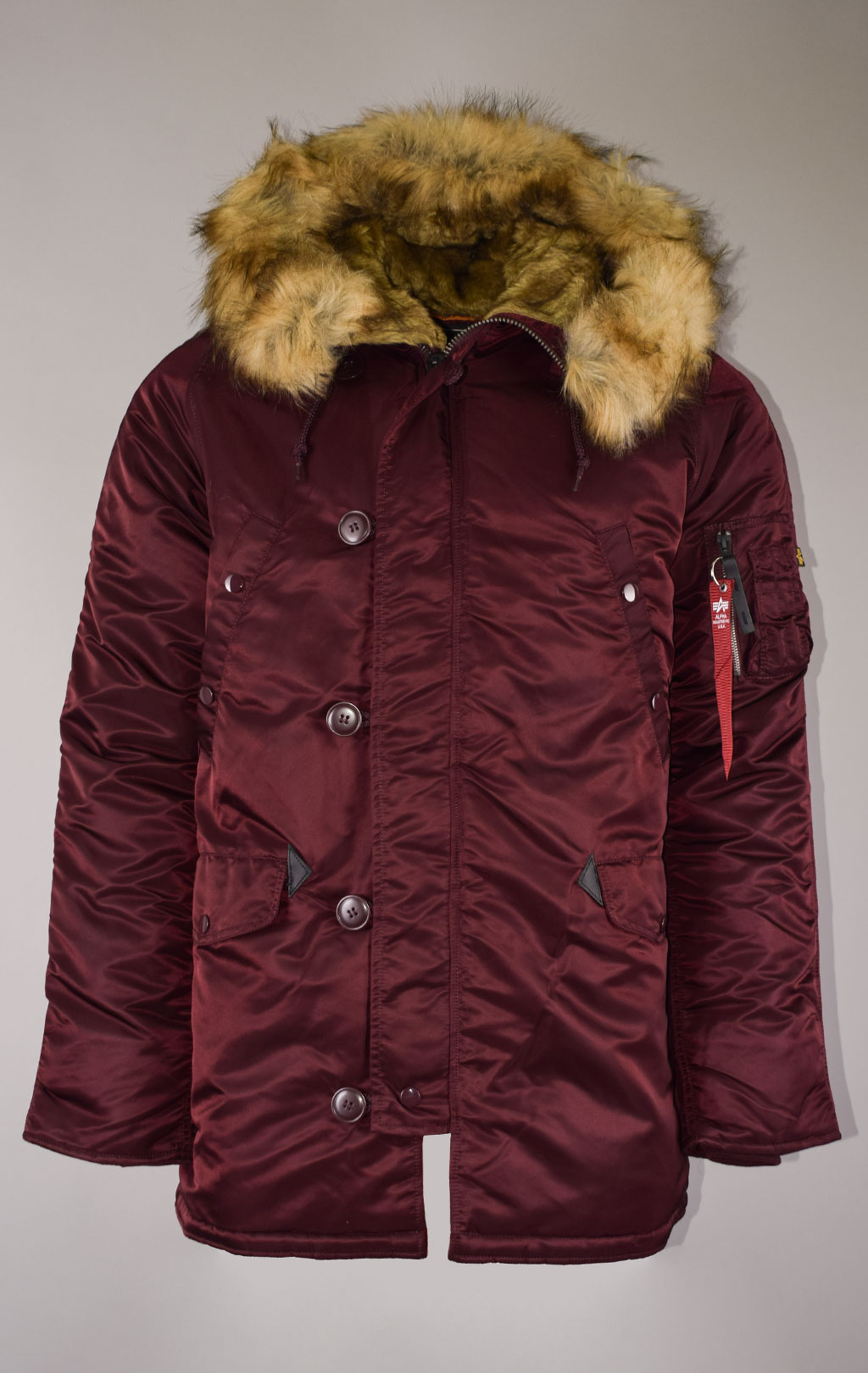 Аляска ALPHA INDUSTRIES N-3B VF 59 deep maroon 
