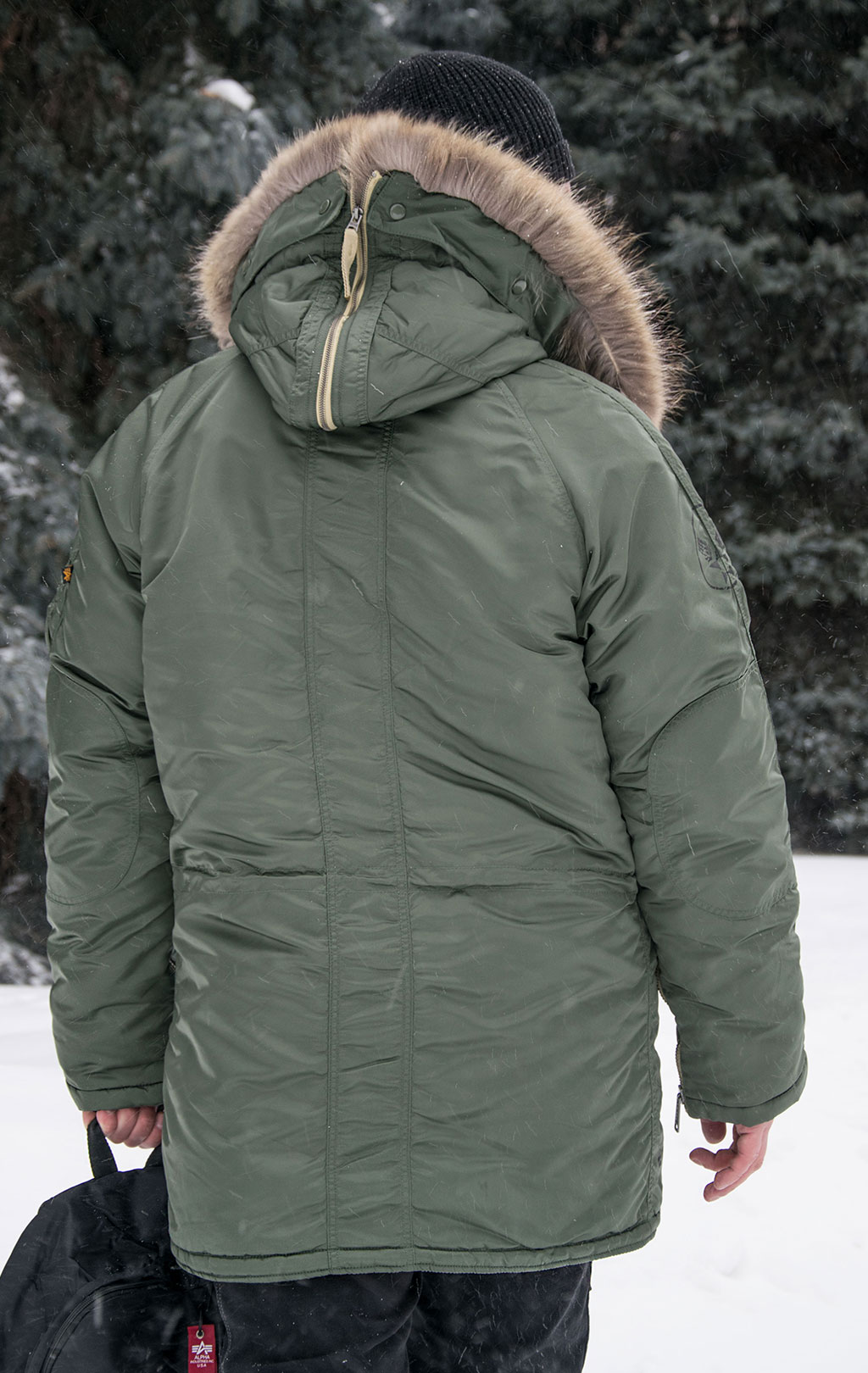 Аляска ALPHA INDUSTRIES N-3B ART VF натур. мех sage green 