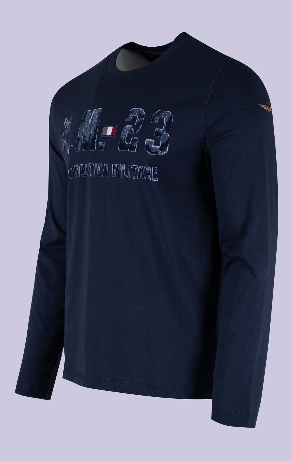 Лонгслив AERONAUTICA MILITARE FW 26/27/BD blue navy (TS 2583) 
