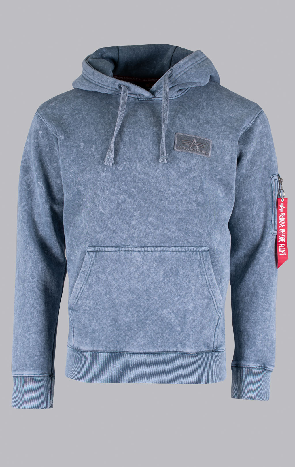 Толстовка ALPHA INDUSTRIES BACK PRINT HOODY VINTAGE denim blue 