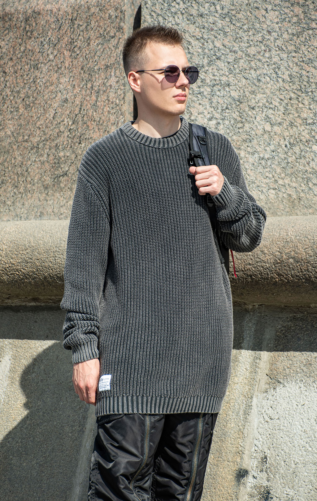 Свитер ALPHA INDUSTRIES ACID PULLOVER black 