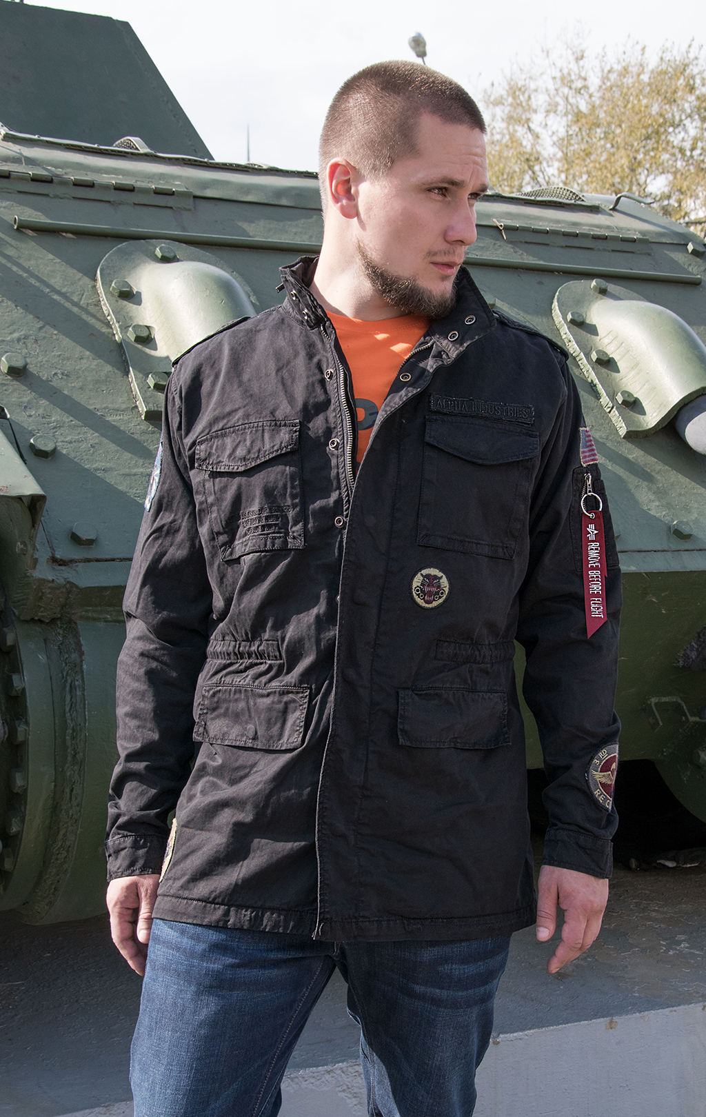 Ветровка ALPHA INDUSTRIES M-65 HUNTINGTON PATCH black 