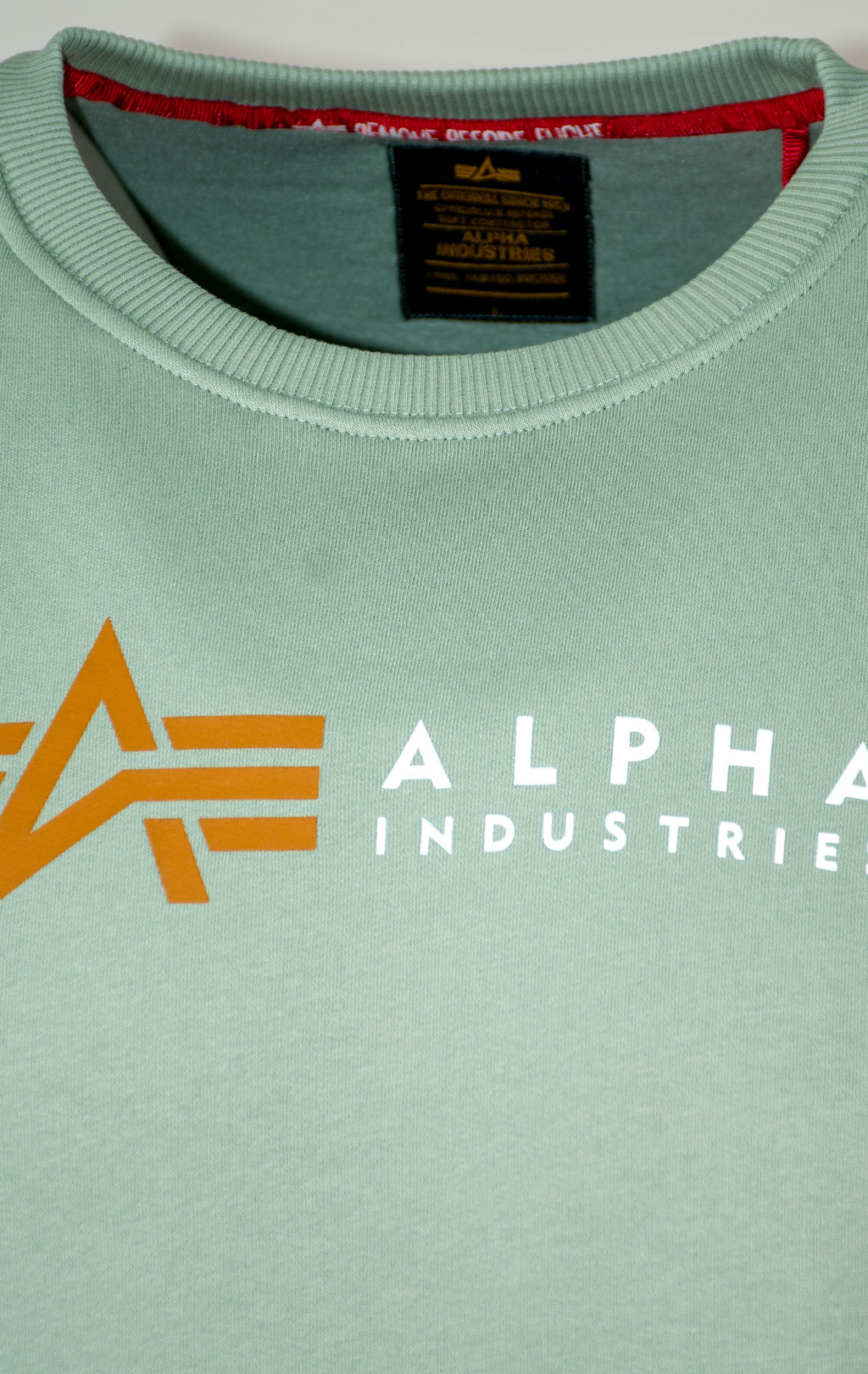 Свитшот ALPHA INDUSTRIES ALPHA LABEL SWEATER dusty green 
