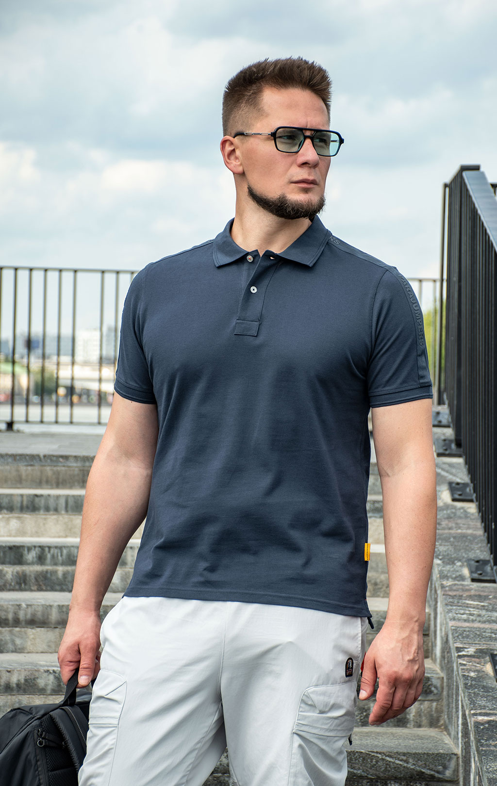 Футболка-поло PARAJUMPERS SPACE POLO SS 25 m blue navy 