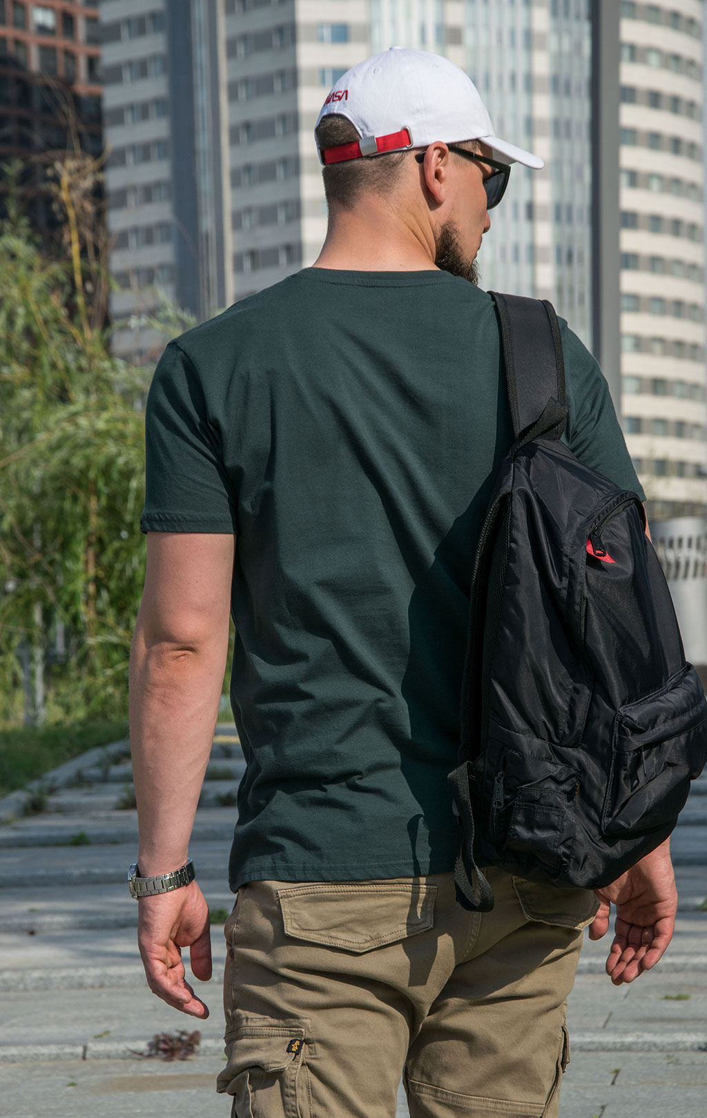 Футболка ALPHA INDUSTRIES BASIC T big size dark petrol 