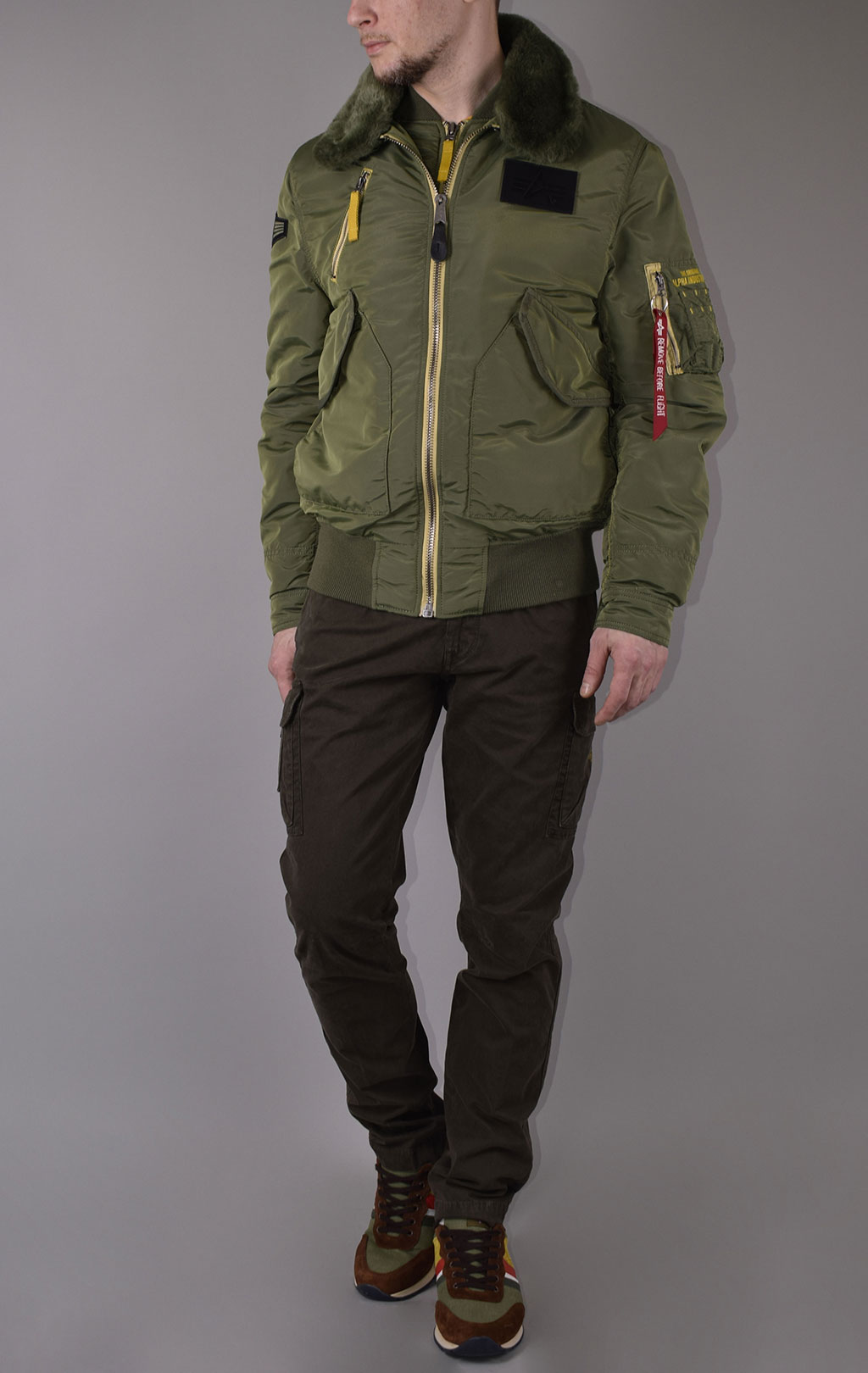 Куртка-пилот ALPHA INDUSTRIES B-15 AIR FRAME sage green 