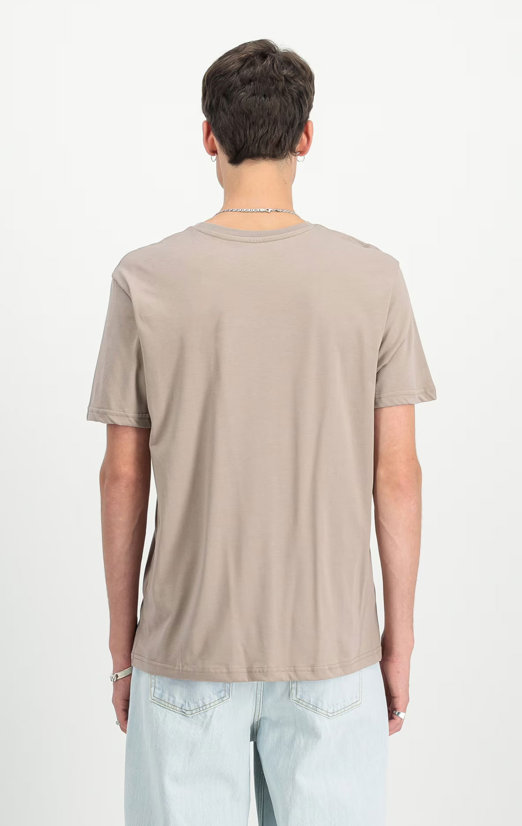 Футболка ALPHA INDUSTRIES BASIC T SMALL LOGO vintage sand 