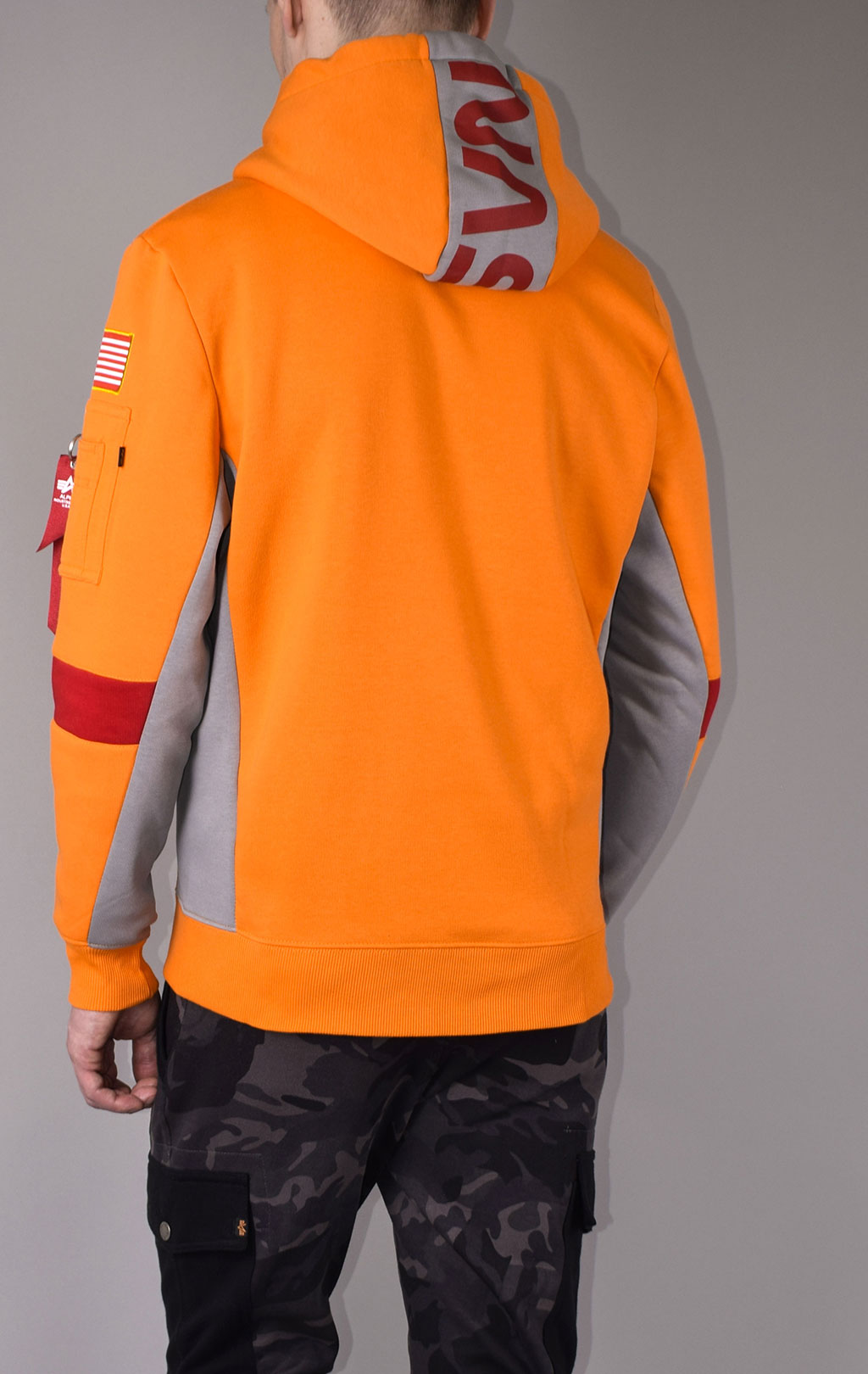 Толстовка ALPHA INDUSTRIES NASA SPACE CAMP HOODY alpha orange 