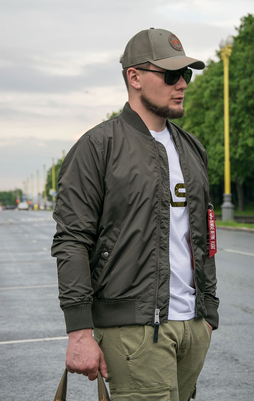 Ветровка-бомбер ALPHA INDUSTRIES MA-1 TT big size rep. grey 