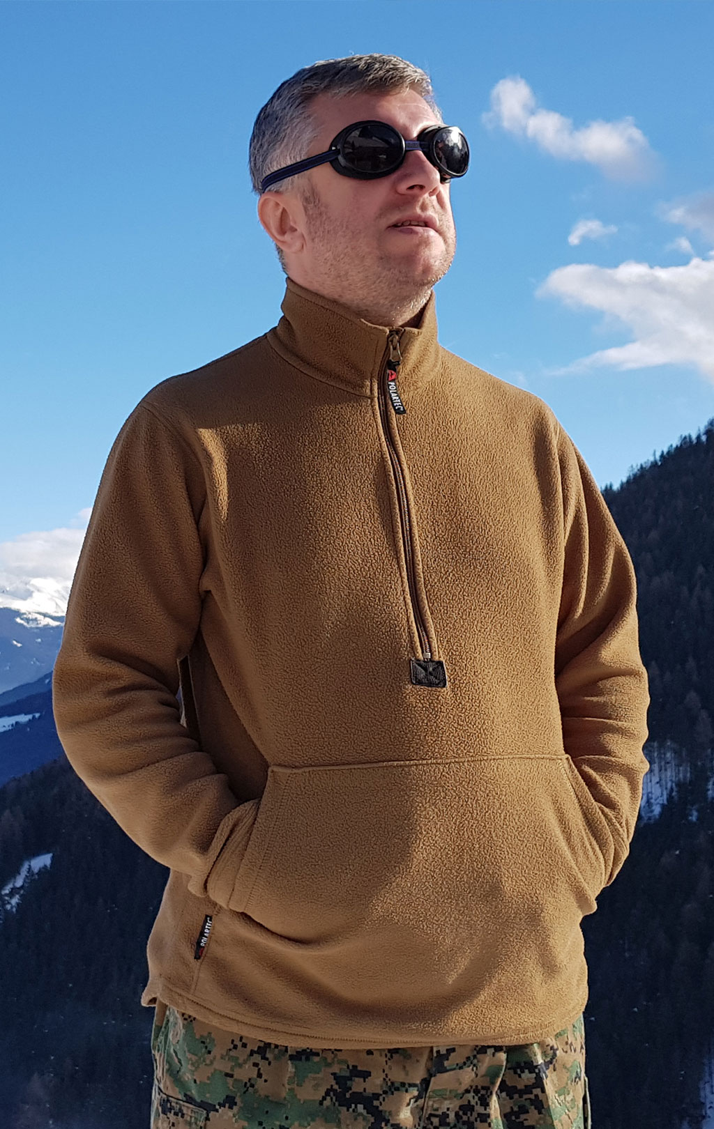 Флис 1/2 zip армейский POLARTEC USMC brown б/у США