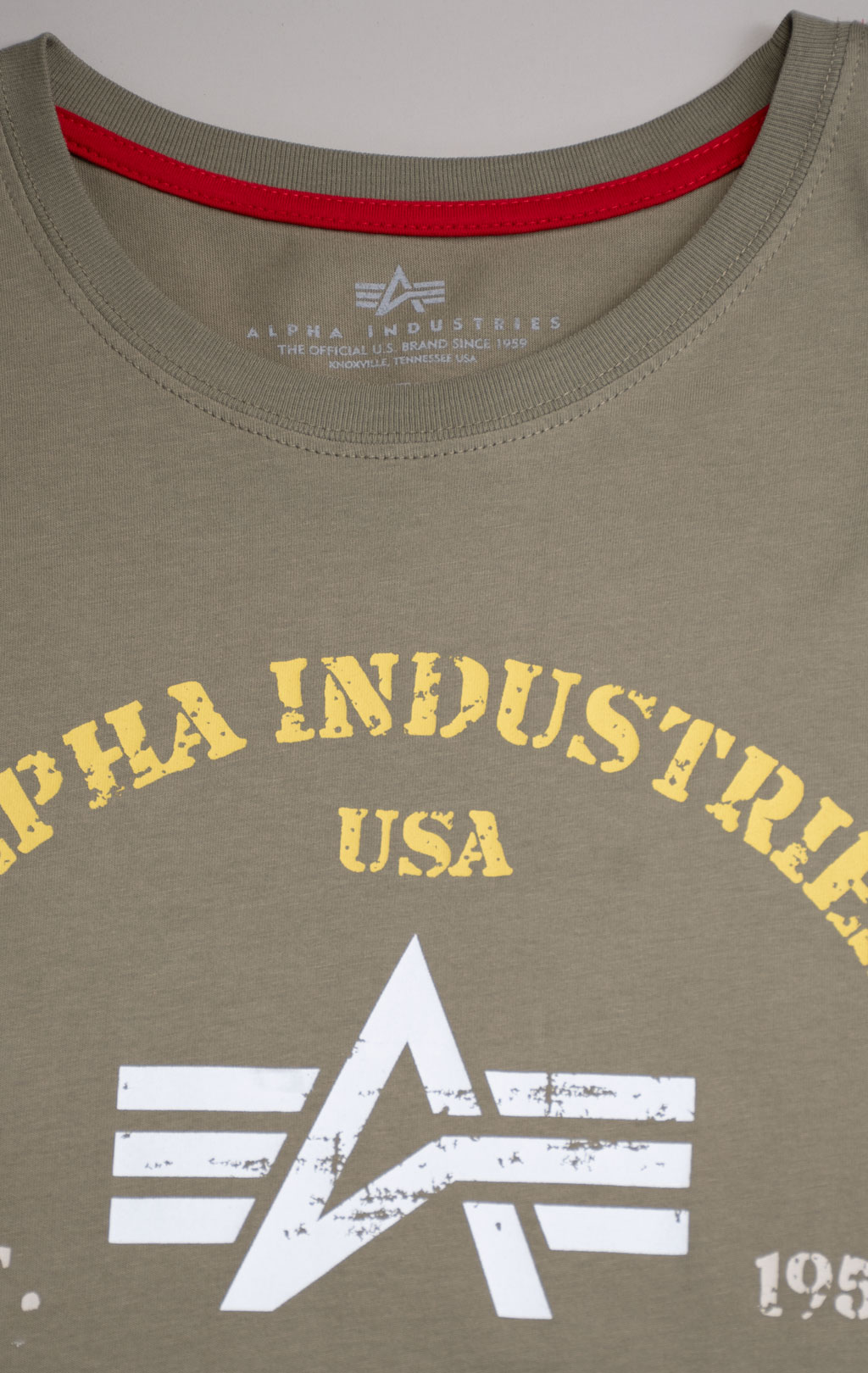 Футболка ALPHA INDUSTRIES AUTHENTIC PRINT olive 