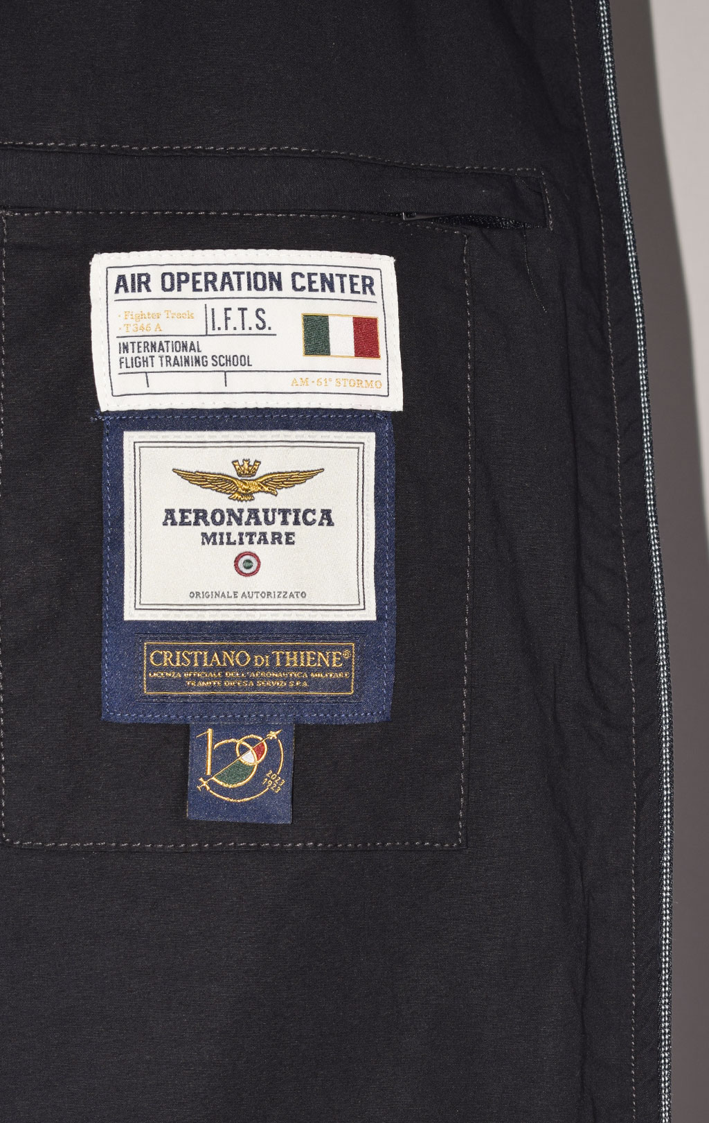 Ветровка AERONAUTICA MILITARE big size SS 23 m/TR blue black (AB 2054) 