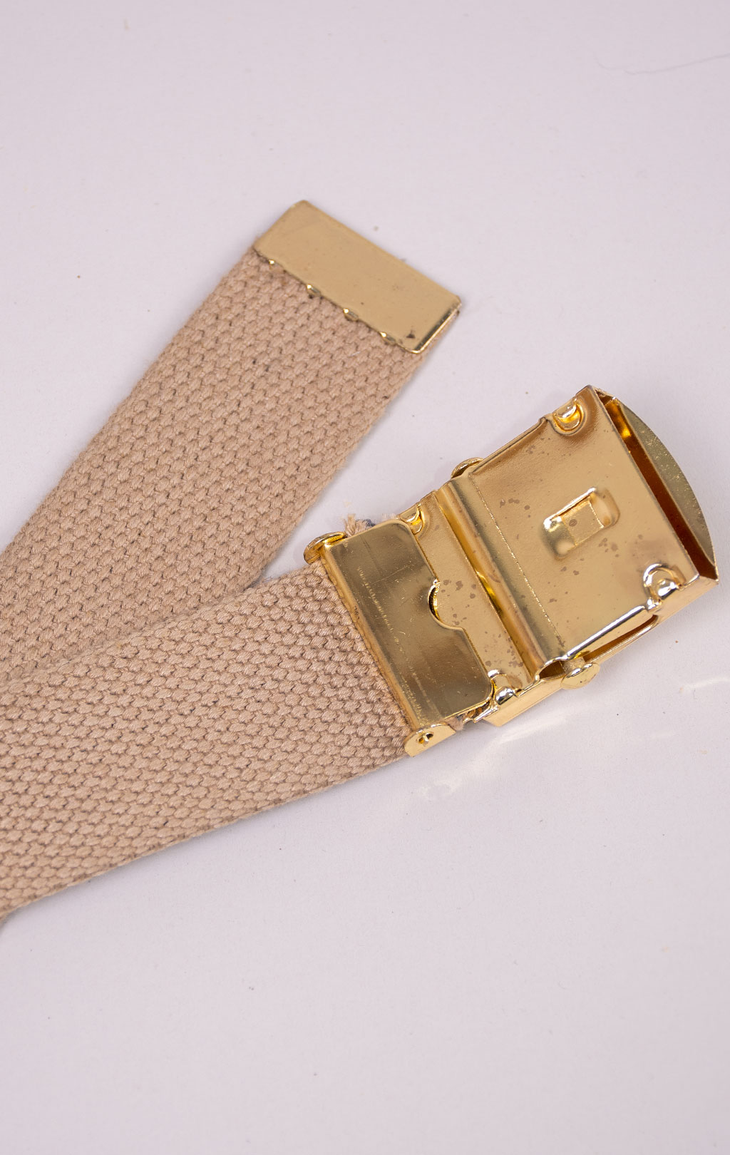Ремень брючный брезент gold buckle brown б/у Голландия