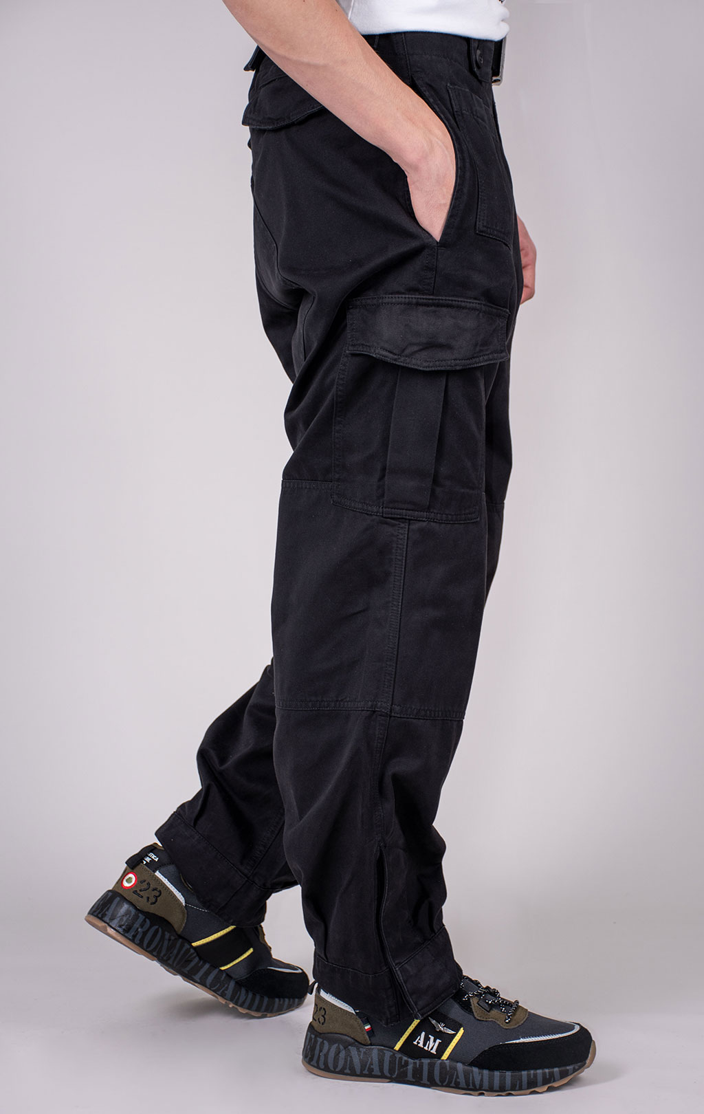 Брюки-карго ALPHA INDUSTRIES M-64 BELGIAN PANT плотные FW 24/25 black 