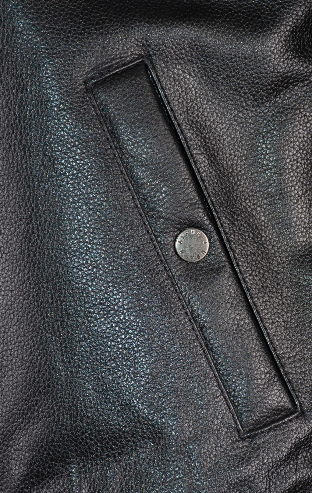 Куртка-бомбер лётная ALPHA INDUSTRIES MA-1 LEATHER LF кожа black 