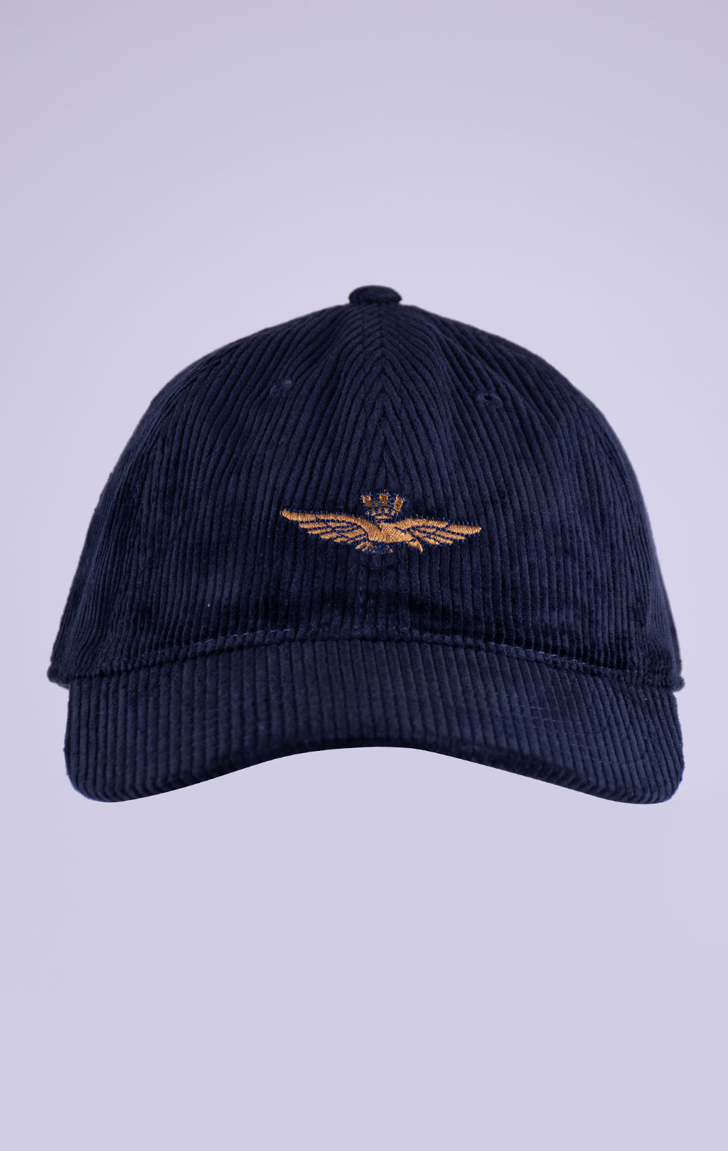 Бейсболка AERONAUTICA MILITARE вельвет FW 26/27/CN blue navy (HA 1262) 