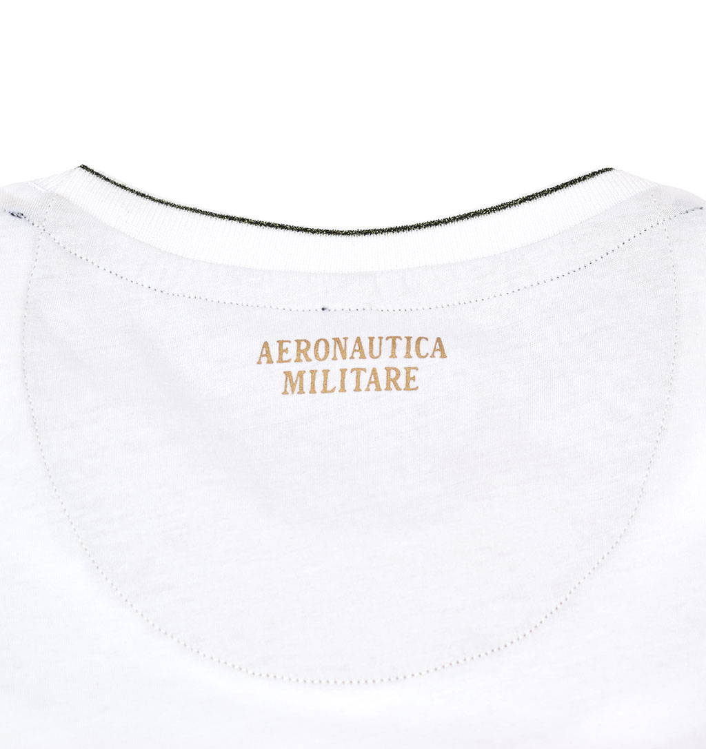 Женская футболка AERONAUTICA MILITARE SS19 bianco ottico (TS 1584) 