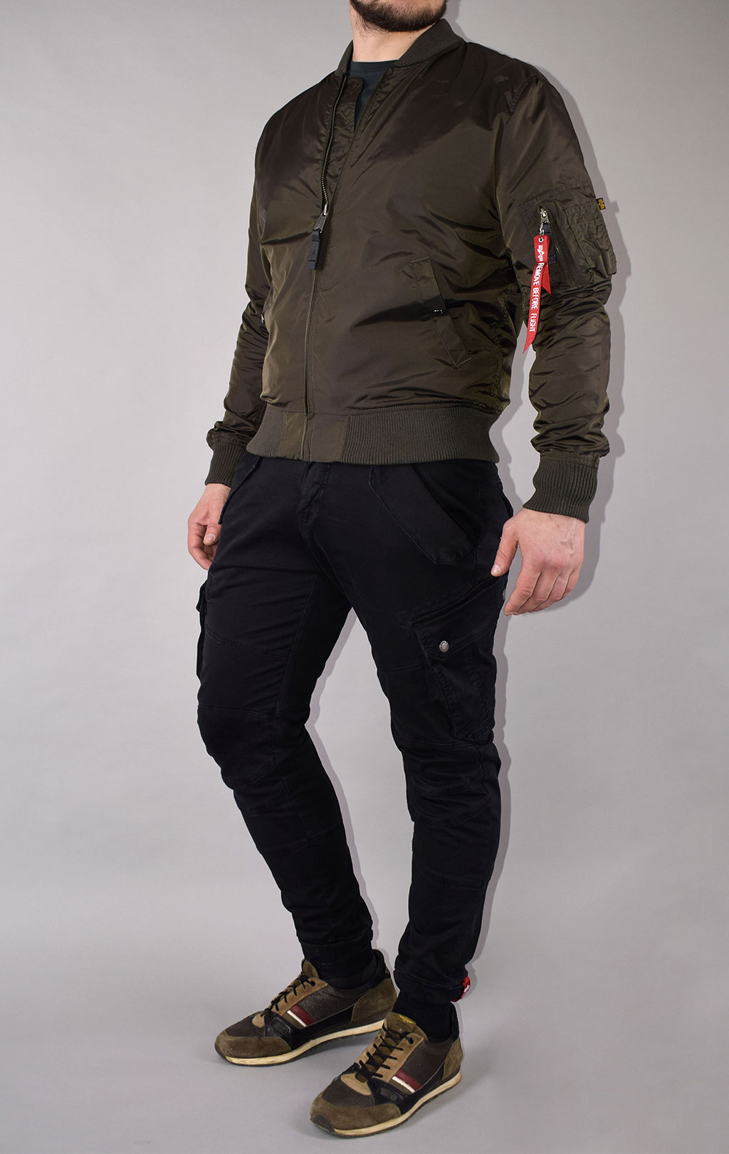 Ветровка-бомбер ALPHA INDUSTRIES MA-1 TT big size rep. grey 