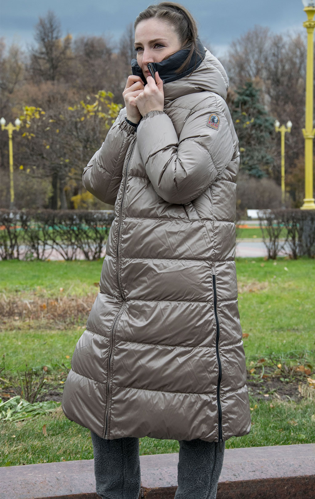 Женское пальто пуховое PARAJUMPERS SLEEPING BAG двустороннее FW 21/22 pencil atmosphere 