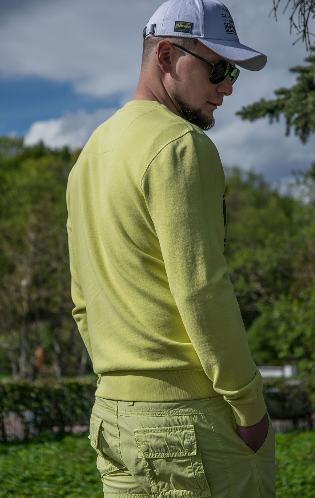 Свитшот AERONAUTICA MILITARE SS 22/IN sunny lime (FE 1658) 
