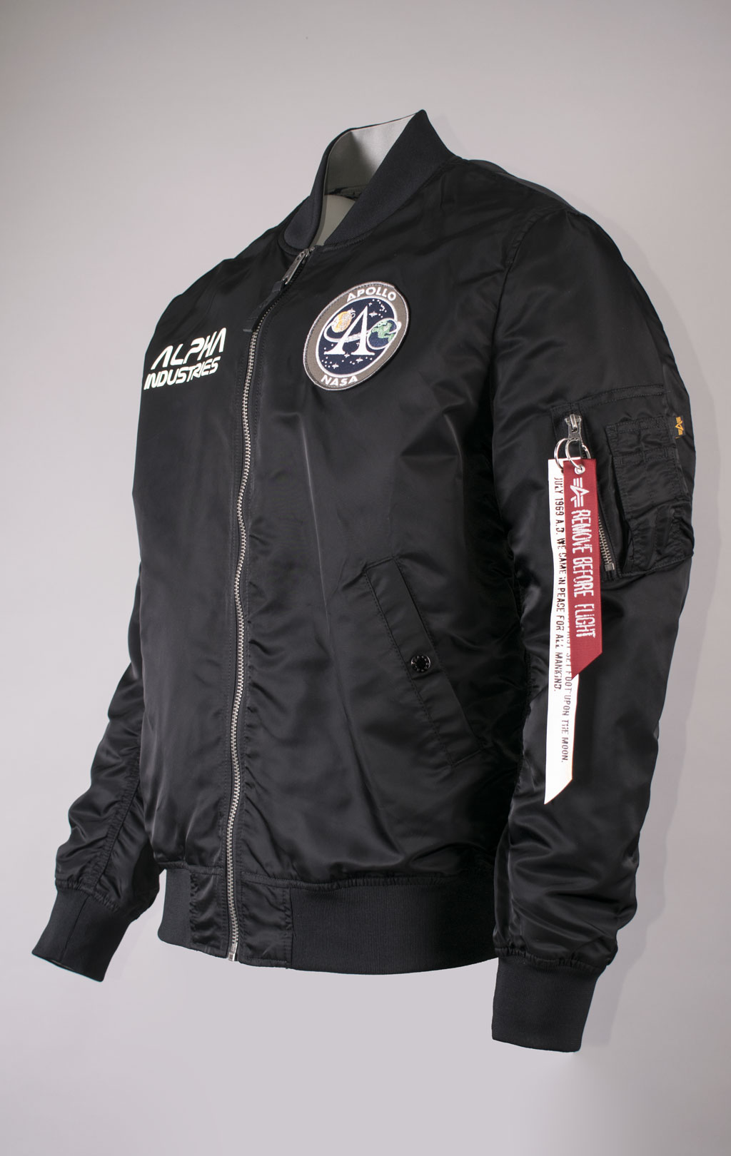 Ветровка-бомбер ALPHA INDUSTRIES MA-1 MOON LANDING REVERSIBLE black 