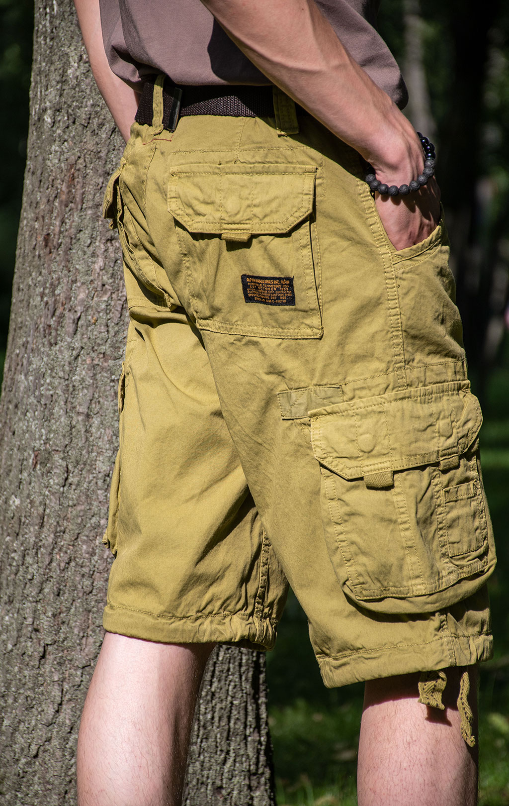 Шорты карго ALPHA INDUSTRIES JET khaki green 