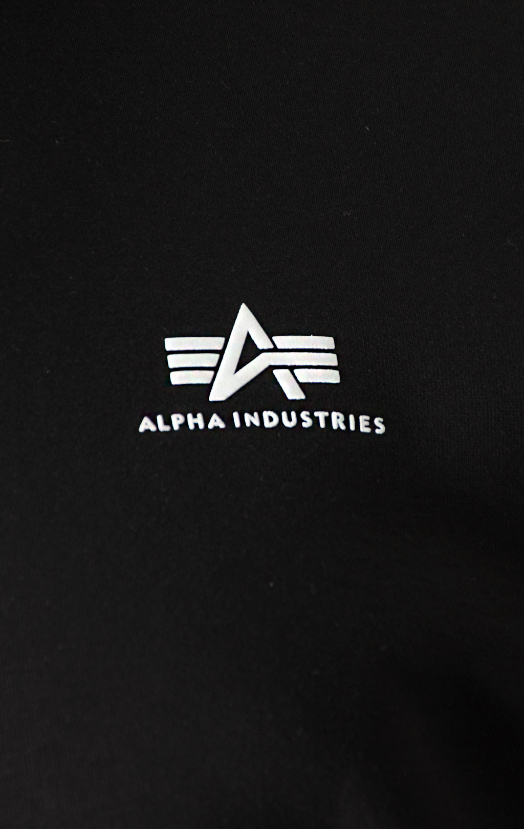 Толстовка ALPHA INDUSTRIES HALF ZIP SWEATER SMALL LOGO black 