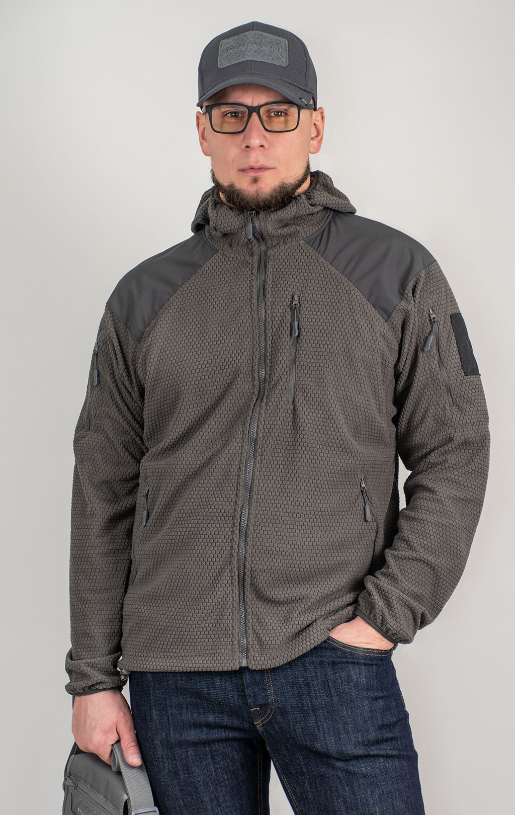 Свитер с капюшоном SABADO WINDPROOF полиэстер grey f-2128 