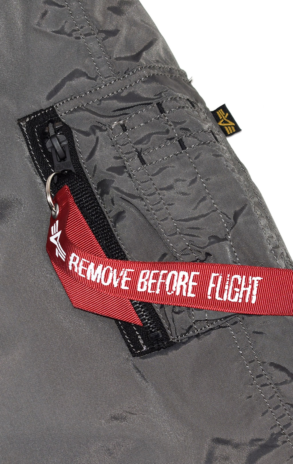 Аляска короткая ALPHA INDUSTRIES N-2B PPS grey black 