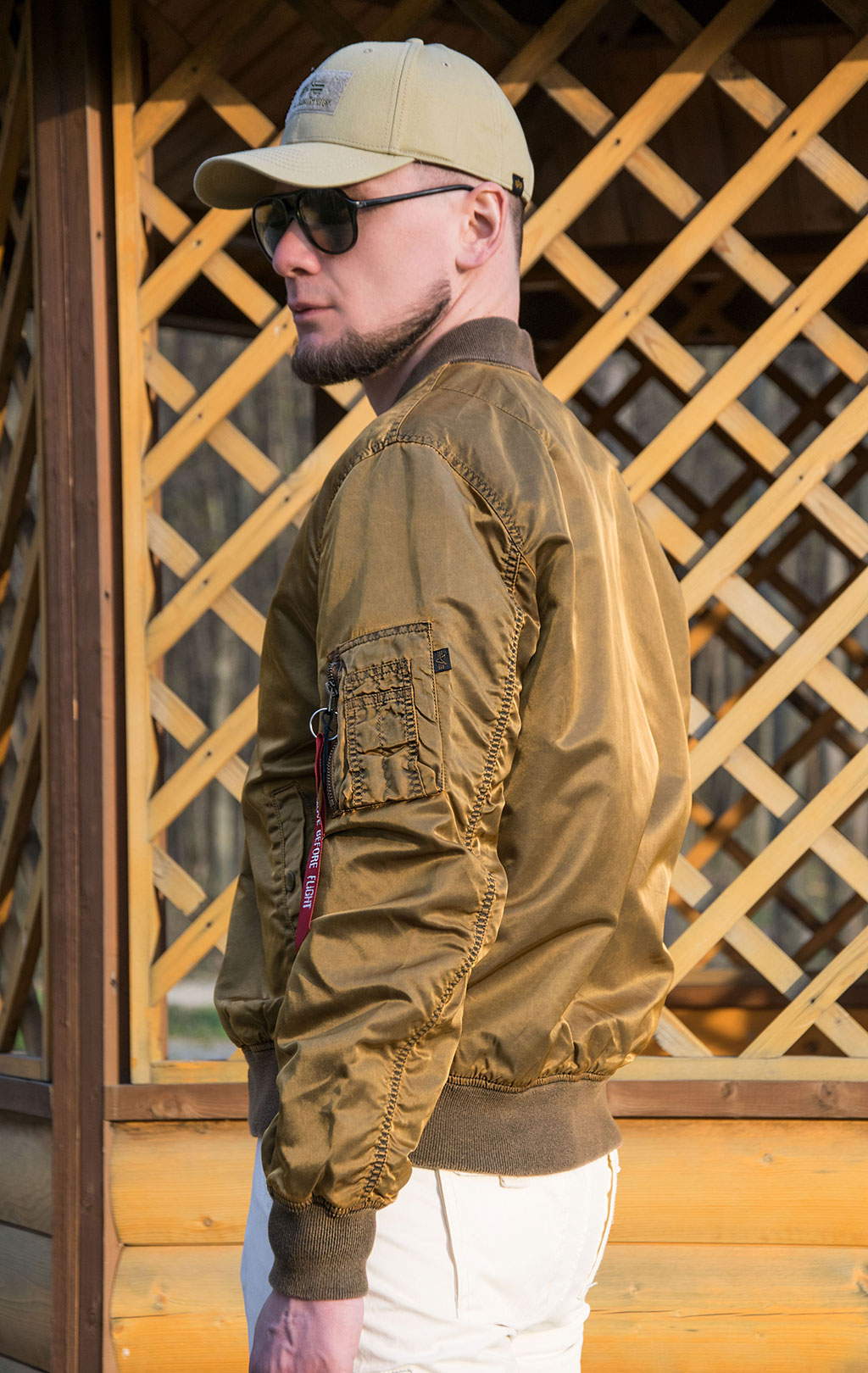 Ветровка-бомбер ALPHA INDUSTRIES MA-1 VF LW BATTLEWASH washed orange 