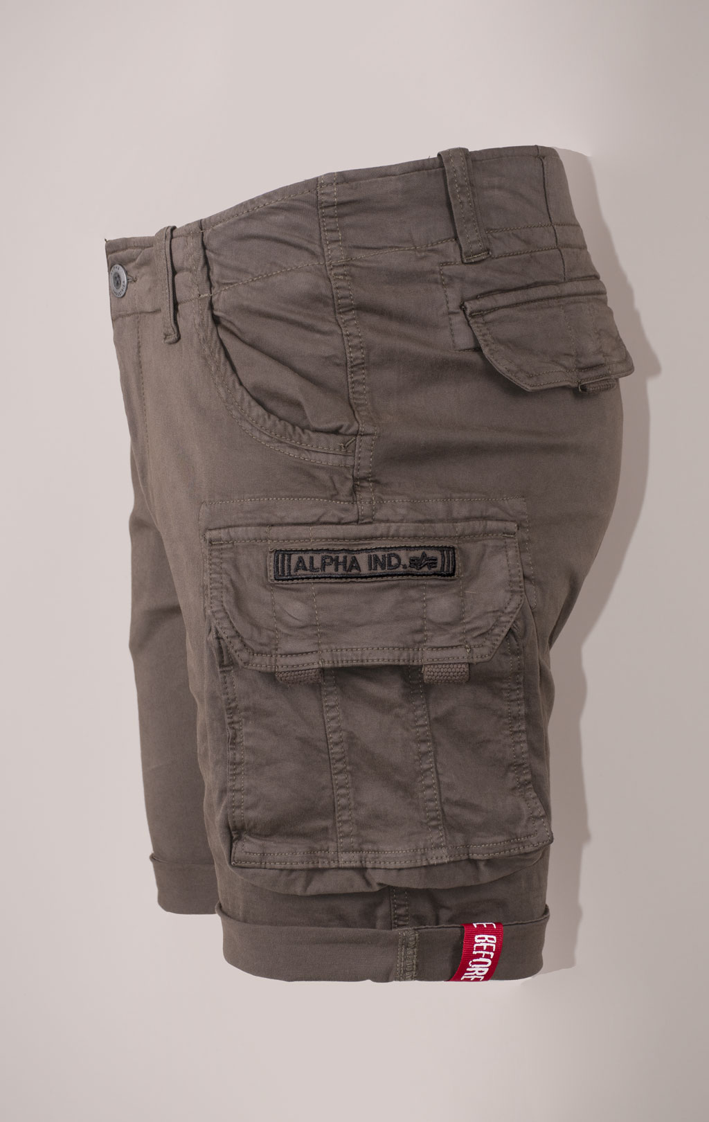 Шорты карго ALPHA INDUSTRIES CREW SHORT grey black 