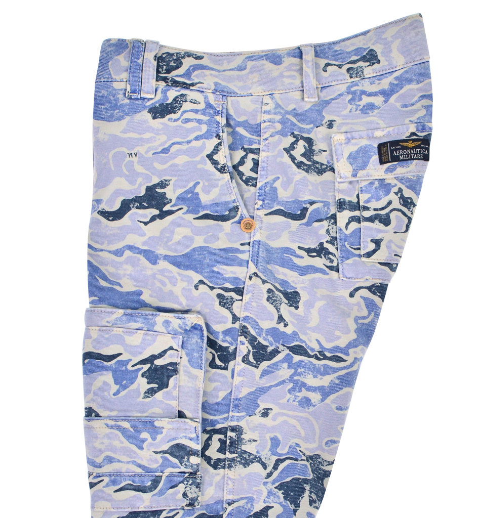 Женские брюки-карго AERONAUTICA MILITARE camouflage blue (PF 692) 