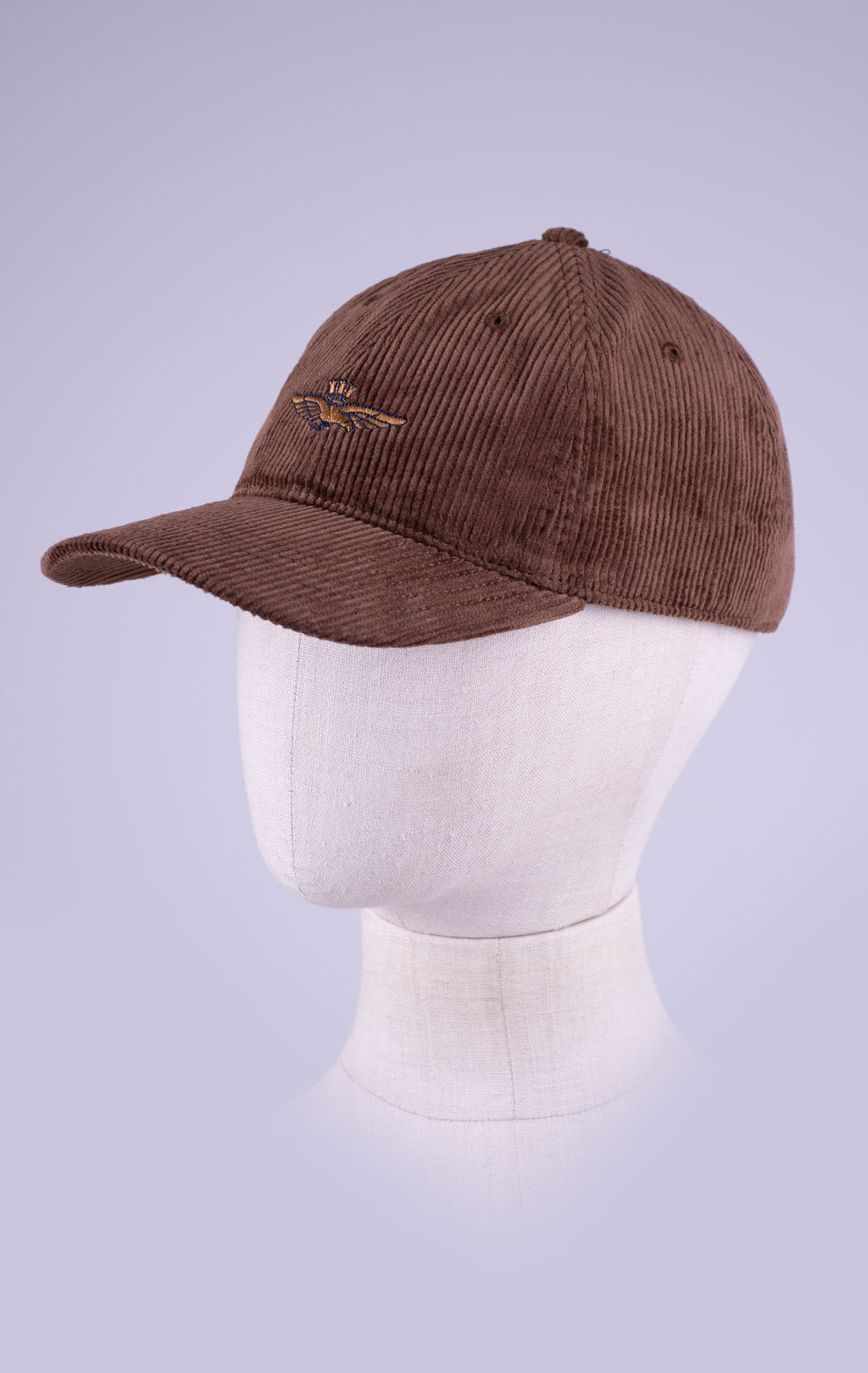 Бейсболка AERONAUTICA MILITARE вельвет FW 26/27/CN mud brown (HA 1262) 