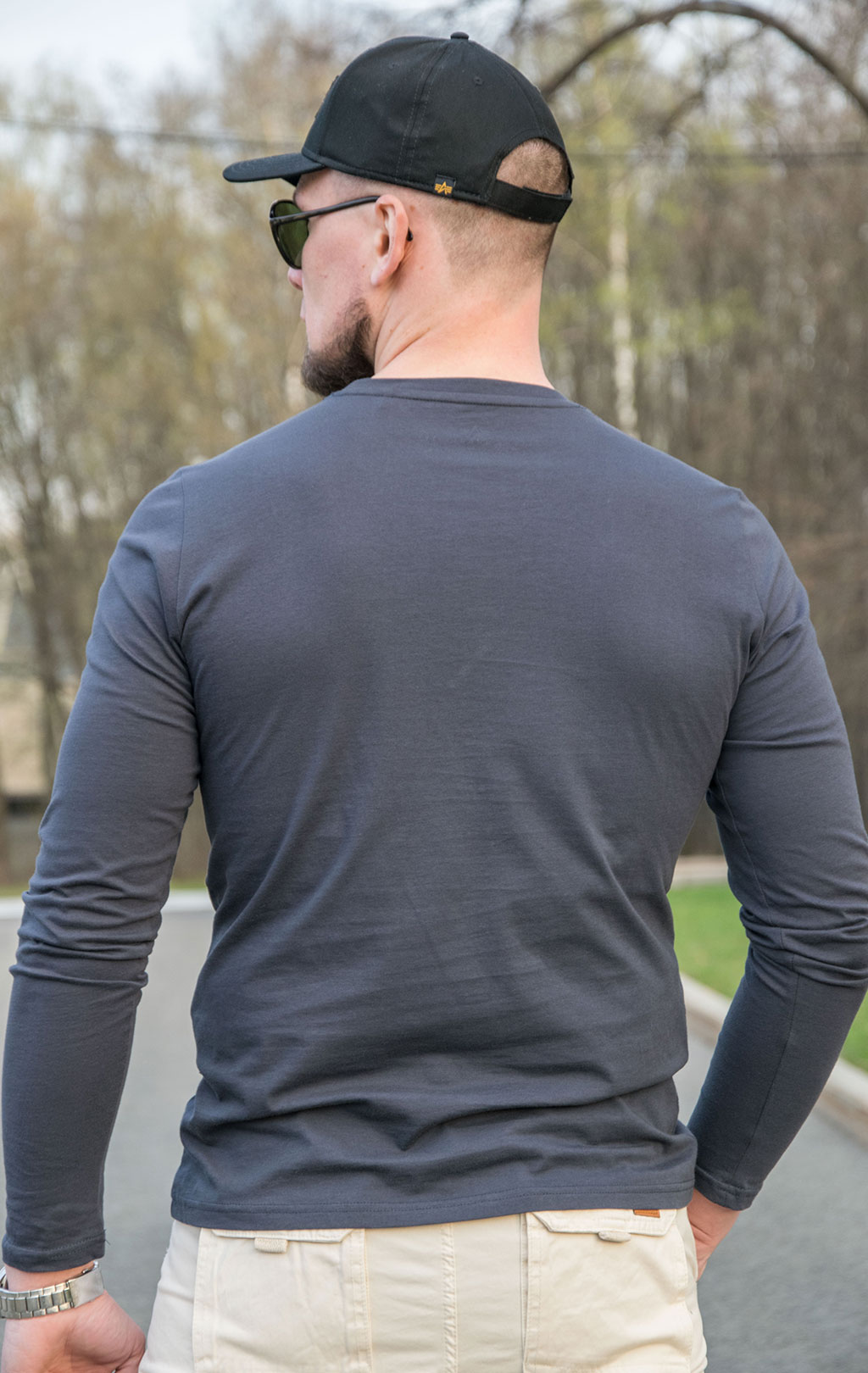 Лонгслив ALPHA INDUSTRIES BASIC LS navy 