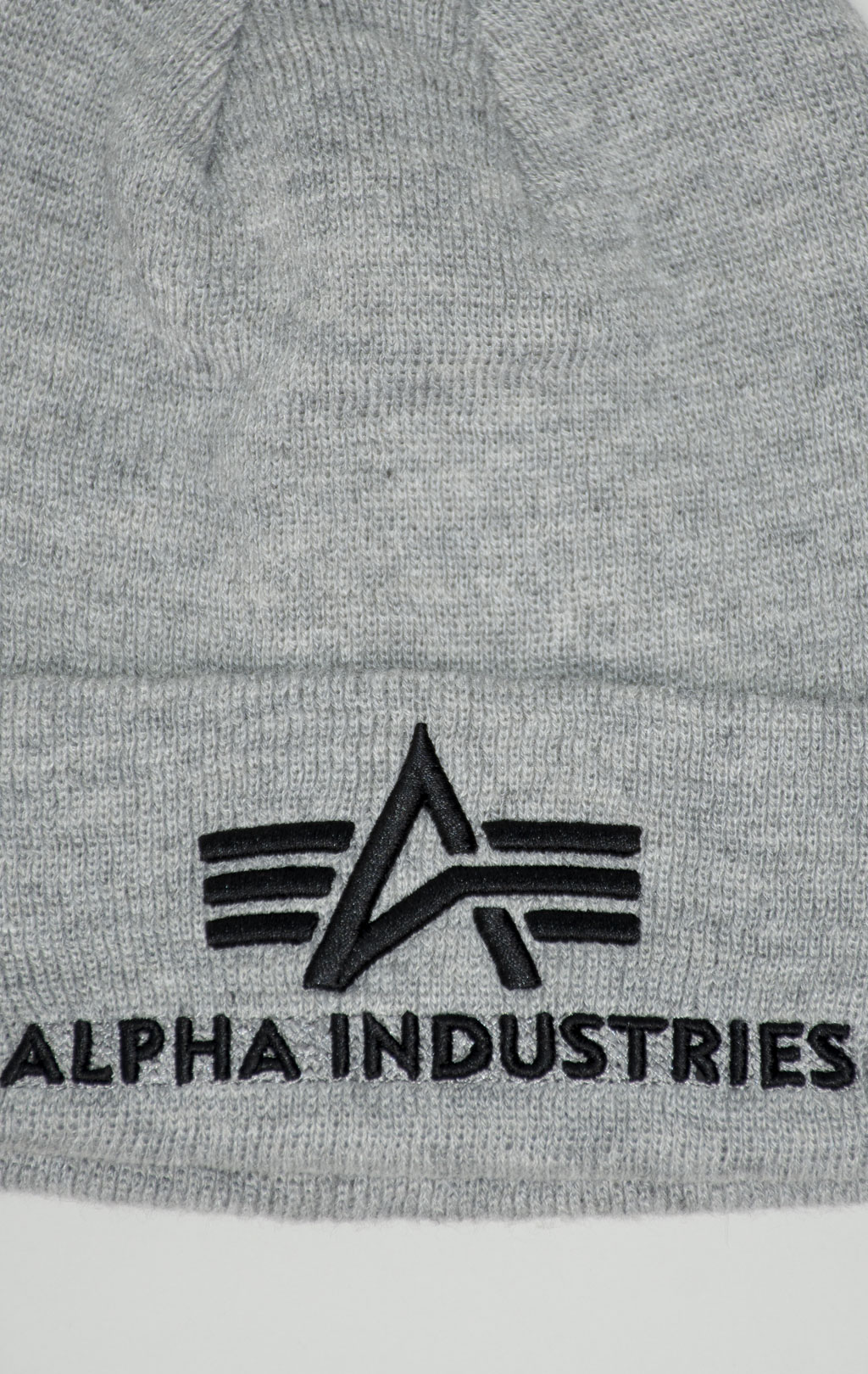 Шапка ALPHA INDUSTRIES 3D BEANIE grey heather 