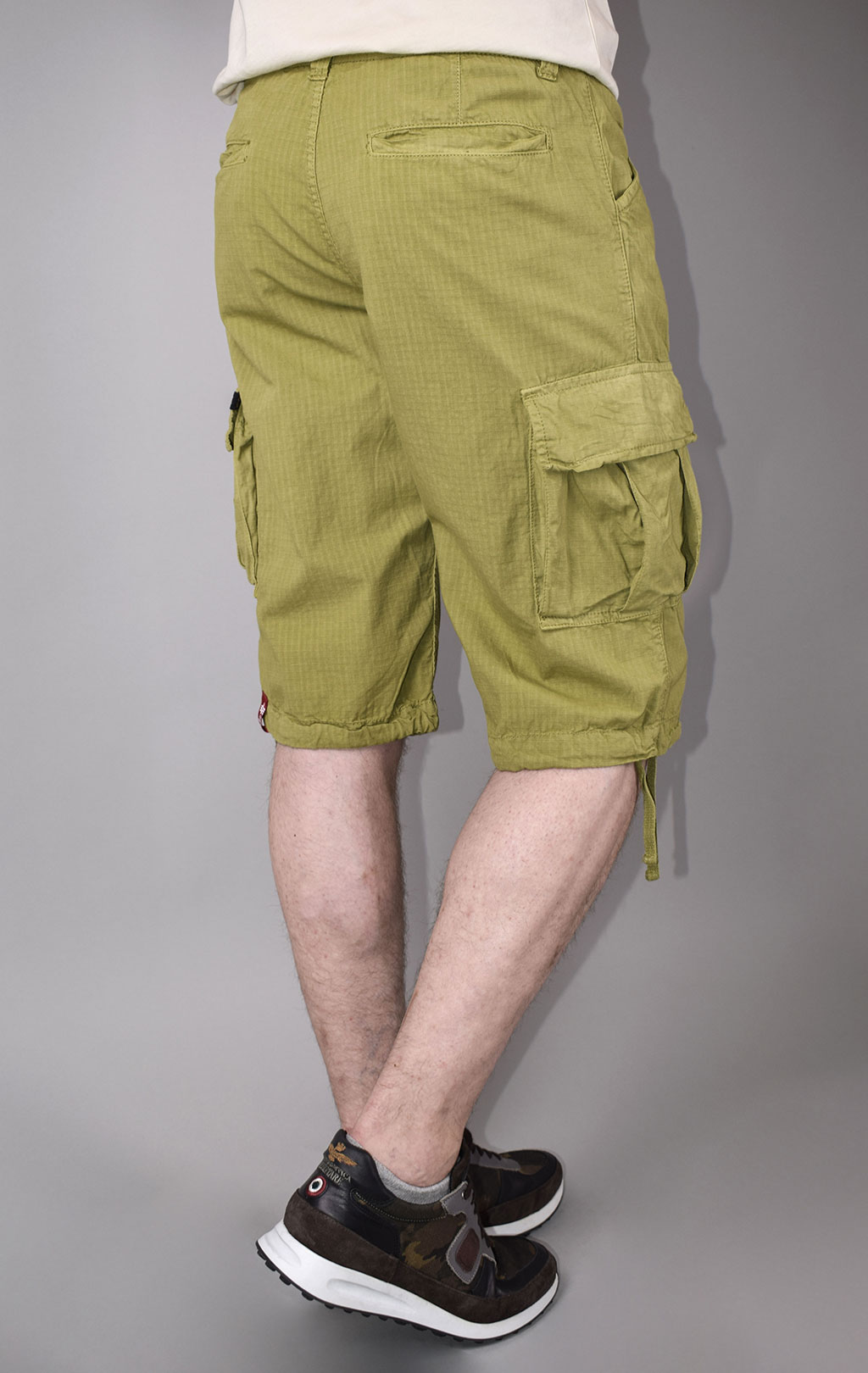 Шорты карго ALPHA INDUSTRIES rip-stop khaki green 