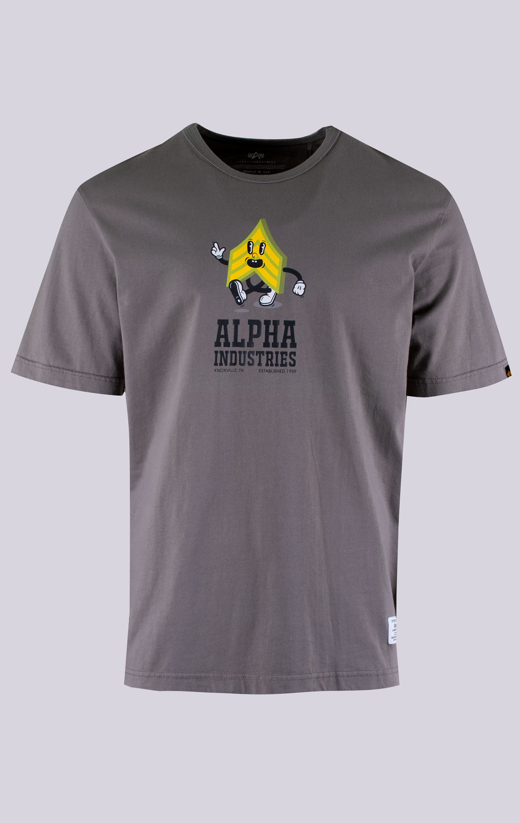 Футболка ALPHA INDUSTRIES ALPHA BADGE TEE SS 24 aircraft gray 