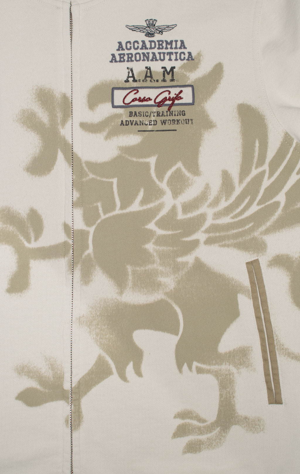 Олимпийка AERONAUTICA MILITARE GRIFO PRINT SS 24/TR dark ice (FE 1862) 