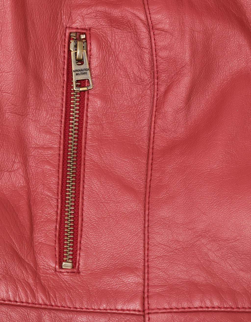 Женская куртка AERONAUTICA MILITARE кожа SS 20/IN rosso (PN 6003) 