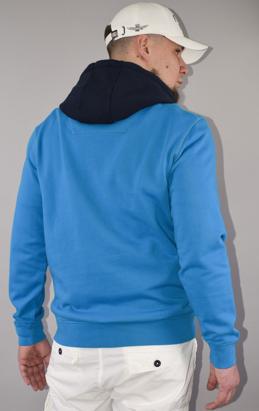 Толстовка с капюшоном AERONAUTICA MILITARE SS 23/TR azzurro (FE 1747) 
