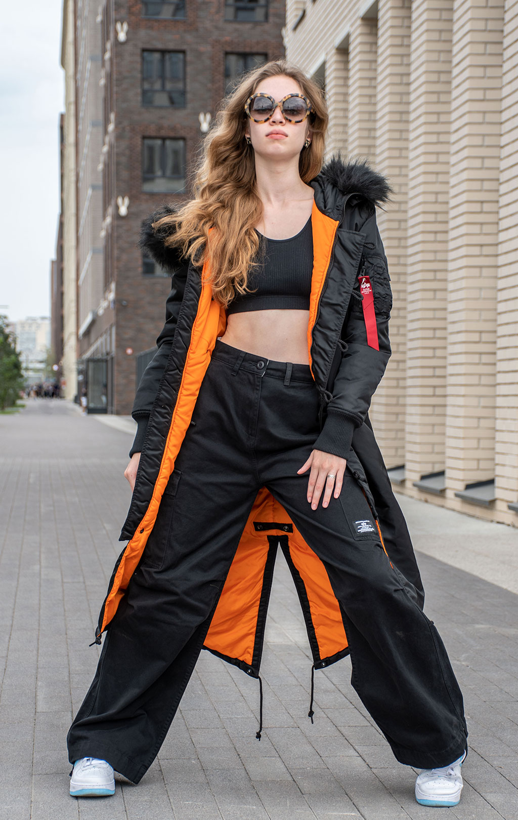Женская куртка-парка ALPHA INDUSTRIES LONG FISHTAIL black 