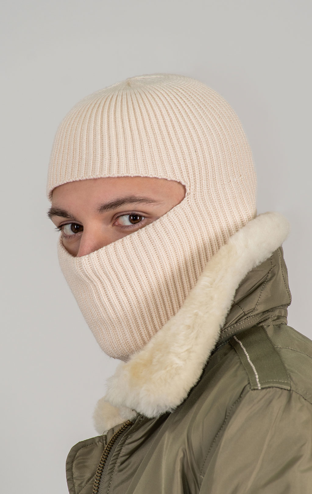 Балаклава ALPHA INDUSTRIES LABEL BALACLAVA jet stream white 