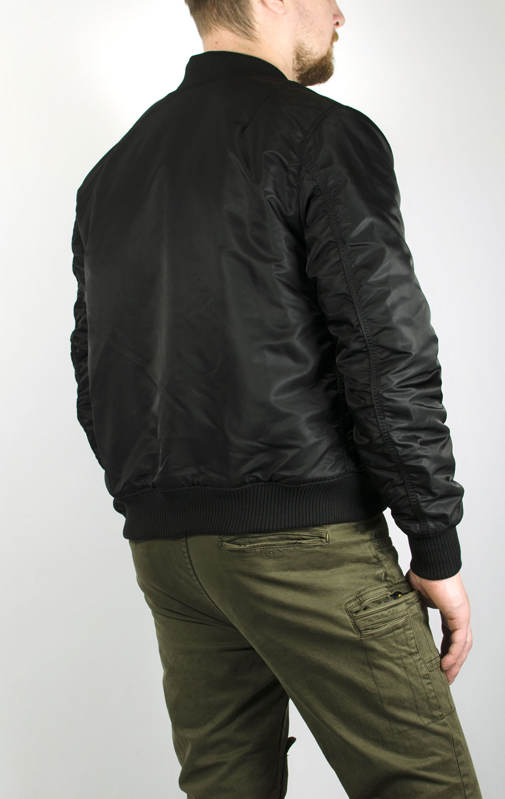 Бомбер ALPHA INDUSTRIES MA-1 VF NASA all black 
