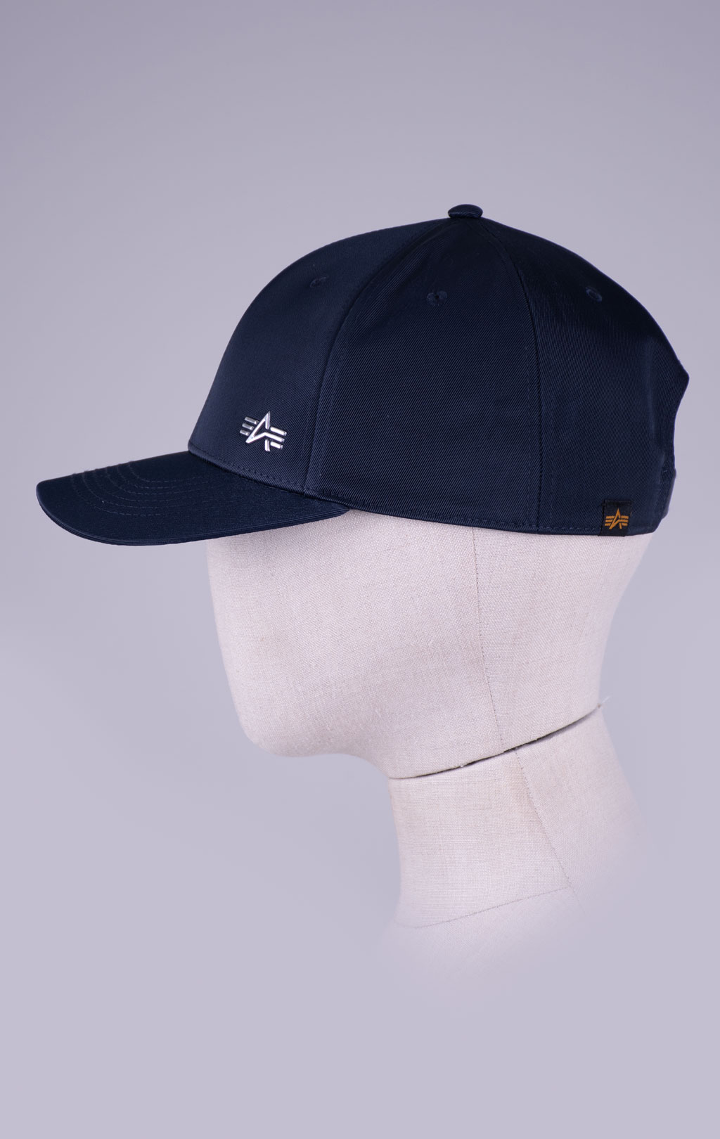 Бейсболка ALPHA INDUSTRIES METAL LABEL CAP rep. blue/chrome 