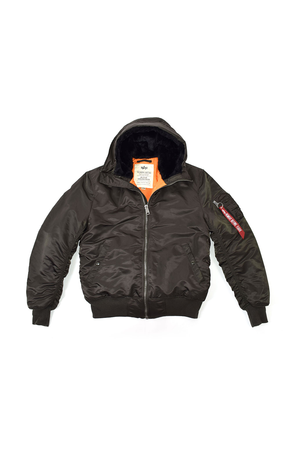 Куртка ALPHA INDUSTRIES MA-1 HOODED black olive 