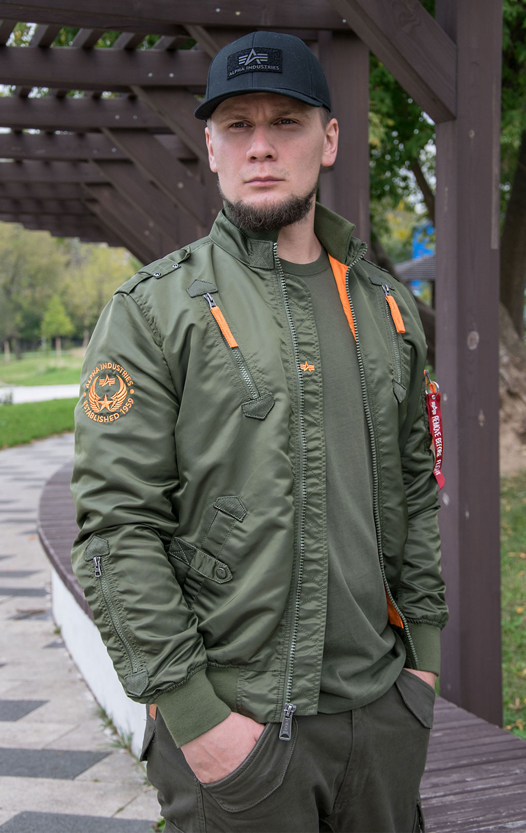 Ветровка ALPHA INDUSTRIES FALCON-II dark green 