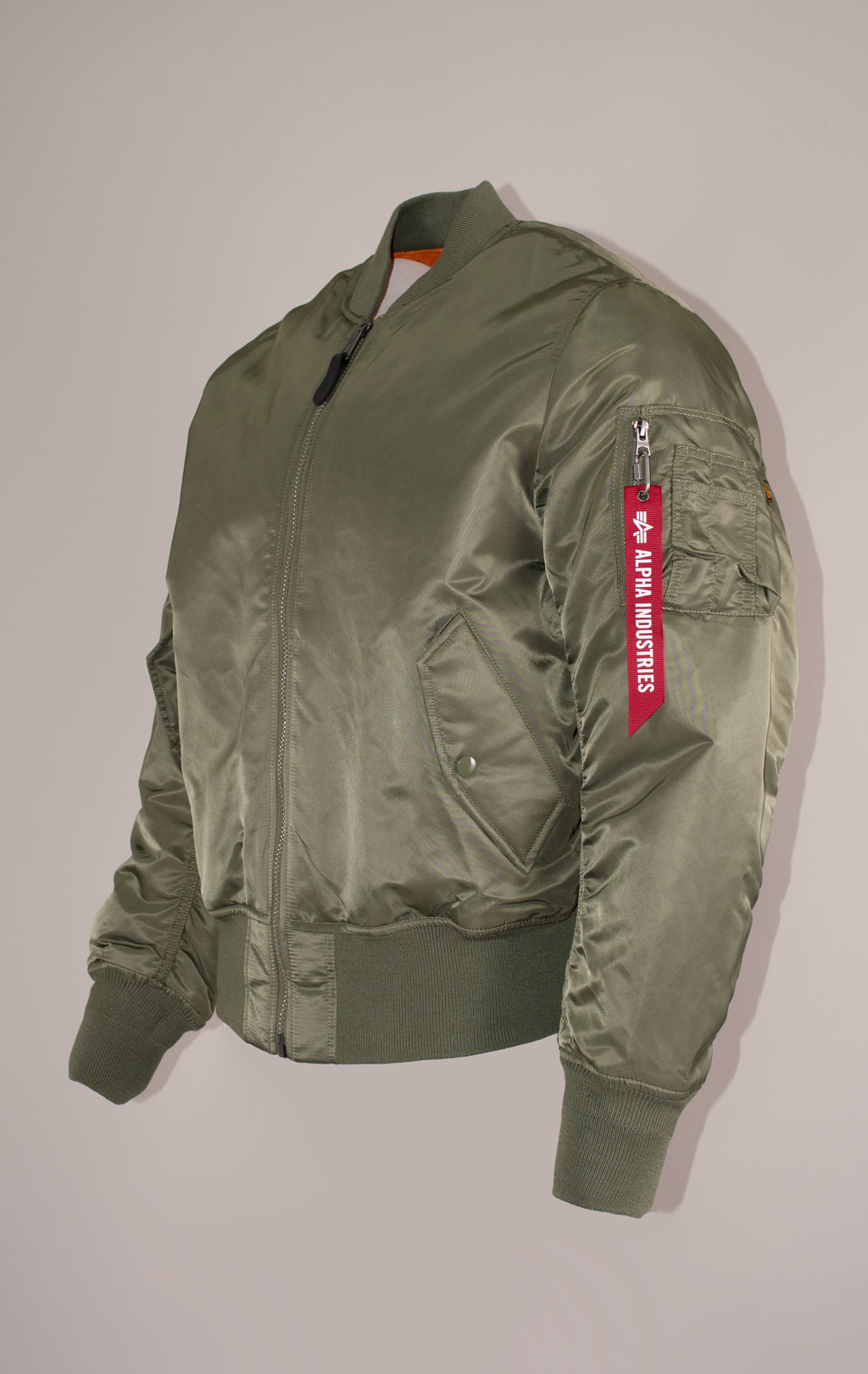 Бомбер ALPHA INDUSTRIES MA-1 original fit big size SS 25 m sage 